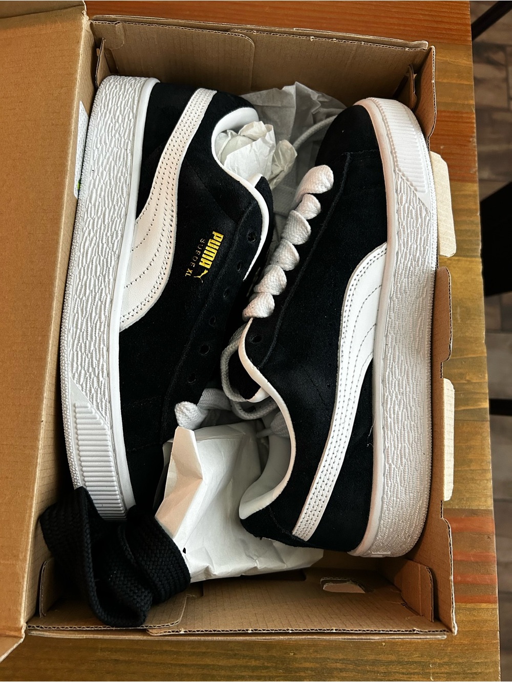 Puma White Lace-Up Sneakers with Black Insole